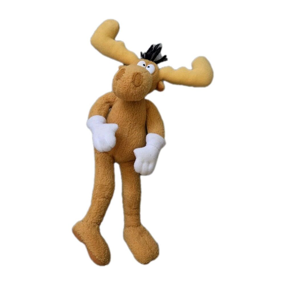 VTG Rocky & Bullwinkle Bullwinkle Moose Plush Toy 9" Ward Productions Just Toys